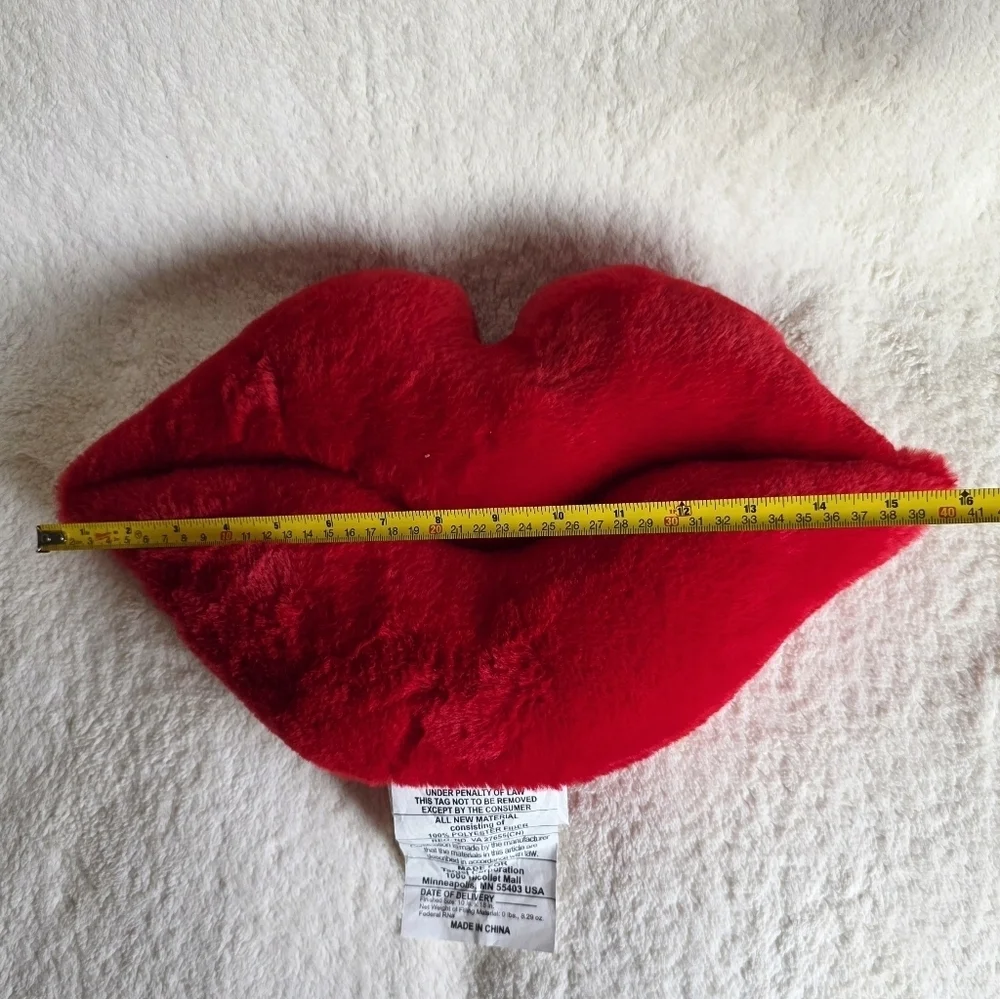 NWT Target 2025 Room Essentials Plush Lip Shaped Toss Red pillow, home decor